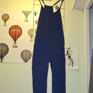 Dark Blue Jumpsuit Soft Fabric Casual Basics Elementary Teacher Core